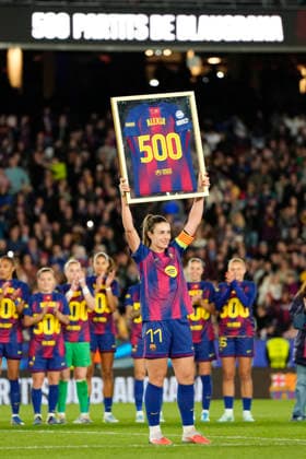 Barcelona FC v Real Madrid CF - UEFA Women s Champions League 2025 26 Quarter-finals Second Leg A tribute to Alexia Putellas midfielder for Barcelona and Spain on the occasion of her 500th match for Barcelona after the UEFA Women s Champions League 2025 26 Quarter-finals Second Leg match between FC Barcelona, Barca and Real Madrid CF at Spotify Camp Nou on April 2, 2026 in Barcelona, Spain. Barcelona Spain  Copyright: xJosexBretonx originalFilename:bretonhernandez-barcelon260402_npkJx.jpg