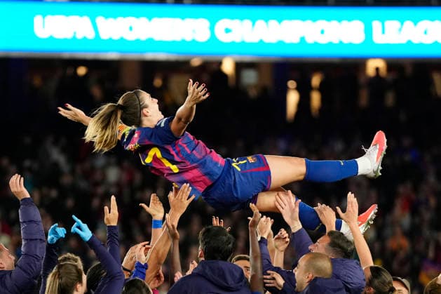 Barcelona FC v Real Madrid CF - UEFA Women s Champions League 2025 26 Quarter-finals Second Leg A tribute to Alexia Putellas midfielder for Barcelona and Spain on the occasion of her 500th match for Barcelona after the UEFA Women s Champions League 2025 26 Quarter-finals Second Leg match between FC Barcelona, Barca and Real Madrid CF at Spotify Camp Nou on April 2, 2026 in Barcelona, Spain. Barcelona Spain  Copyright: xJosexBretonx originalFilename:bretonhernandez-barcelon260402_np1N7.jpg
