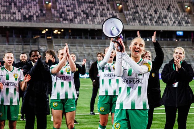 260402 Alice Carlsson of Hammarby celebrates after the UEFA Women s Europa Cup semifinal between Hammarby and Sparta Prague on April 2, 2026 in Stockholm. Photo: Kenta Jönsson BILDBYRAN COP 210 KJ0331 fotboll football soccer fotball europa cup hammarby sparta prague uefa womens europa cup semifinal dam bbeng jubel *** 260402 Alice Carlsson of Hammarby celebrates after the UEFA Women s Europa Cup semifinal between Hammarby and Sparta Prague on April 2, 2026 in Stockholm Photo Kenta Jönsson BILDBYRAN COP 210 KJ0331 fotboll football soccer fotball europa cup hammarby sparta prague uefa womens europa cup semifinal dam bbeng jubel  Copyright: KENTAxJÖNSSON BB260402KJ094