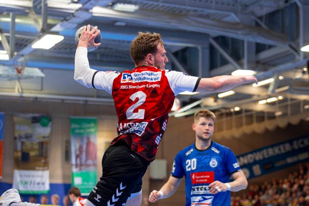 Frieder Bandlow Nr 2, HSG Nordhorn Lingen VfL Luebeck Schwartau vs HSG Nordhorn Lingen, Handball, 2 Bundesliga, 02 04 26 Luebeck Schleswig Holstein Germany Copyright: xAgentur54GradÂ°x xFelixxKoenigx