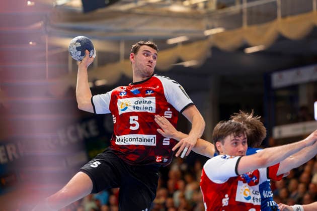 Oscar Gentzel Nr 5, HSG Nordhorn Lingen VfL Luebeck Schwartau vs HSG Nordhorn Lingen, Handball, 2 Bundesliga, 02 04 26 Luebeck Schleswig Holstein Germany Copyright: xAgentur54GradÂ°x xFelixxKoenigx