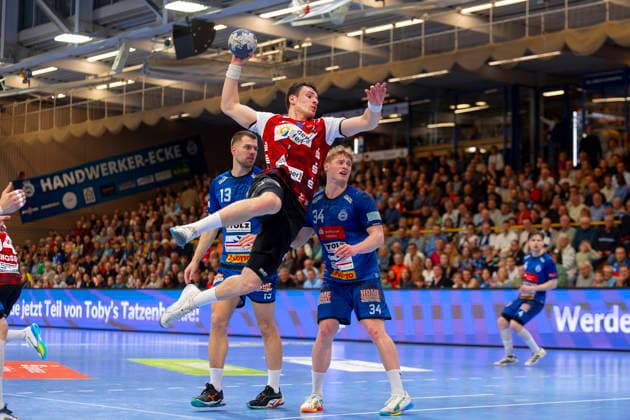 Christian Wilhelm Nr 3, HSG Nordhorn Lingen VfL Luebeck Schwartau vs HSG Nordhorn Lingen, Handball, 2 Bundesliga, 02 04 26 Luebeck Schleswig Holstein Germany Copyright: xAgentur54GradÂ°x xFelixxKoenigx