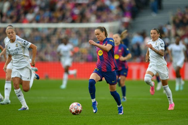 FC Barcelona, Barca v REAL MADRID CF SPOTIFY CAMP NOU. BARCELONA. April 2, 2026 FC BARCELONA vs REAL MADRID CF April 2, 2026 Pajor (17) of FC Barcelona during the soccer match corresponding to the quarter finals of the UEFA Women s Champions League between FC Barcelona and Newcastle United at Spotify Camp Nou in Barcelona, Spain. Barcelona ESP Copyright: xS.xRosx