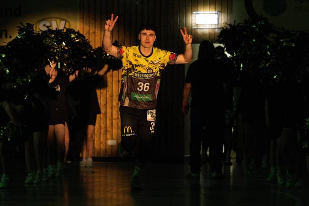 28 03 2026, Handball, Men, 3 League Season North East Season 2025 2026, 25 Matchday, SV 04 Plauen Oberlosa EHV Aue Aleksander Olkowski SV Plauen Oberlosa, 36 Plauen Kurt Helbig Sports Hall Saxony Germany