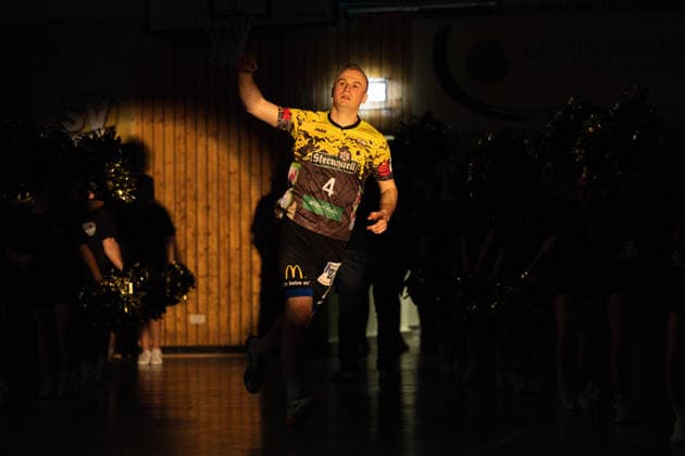 28 03 2026, Handball, Men, 3 League Season North East Season 2025 2026, 25 Matchday, SV 04 Plauen Oberlosa EHV Aue Matevz Art SV Plauen Oberlosa, 4 Plauen Kurt Helbig Sports Hall Saxony Germany
