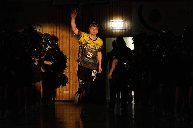 28 03 2026, Handball, Men, 3 League Season North East Season 2025 2026, 25 Matchday, SV 04 Plauen Oberlosa EHV Aue Lukas Meckel SV Plauen Oberlosa, 29 Plauen Kurt Helbig Sports Hall Saxony Germany