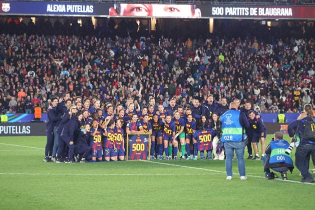 Barcelona FC v Real Madrid CF - UEFA Women s Champions League 2025 26 Quarter-finals Second Leg A tribute to Alexia Putellas for her 500 games played with FC Barcelona, Barca takes place at the end of the match between FC Barcelona Femeni and Real Madrid Femenino, corresponding to the second leg of the Quarter-finals of the UEFA Women s Champions League, at the Spotify Camp Nou in Barcelona, Spain, on April 2, 2026. Barcelona Barcelona Spain  Copyright: xUrbanandsportx originalFilename:urbanandsport-fcbarcel260402_npDk4.jpg