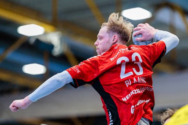 Niko Blaauw TuS N Luebbecke, 23 GER, TuS N Luebbecke vs HSC 2000 Coburg, Handball, 2 Bundesliga, Matchday 26, Season 2025 2026, 02 04 2026 GER, TuS N Luebbecke vs HSC 2000 Coburg, Handball, 2 Bundesliga, Matchday 26, Season 2025 2026, 02 04 2026 Luebbecke Copyright: xEibner-Pressefoto JanxRollingerx EP_JSK
