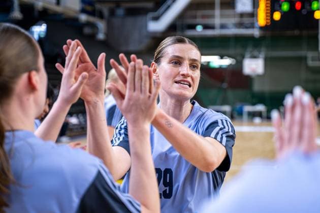 Basketball Berlin 02 04 2026 Season 2024 2025 Toyota DBBL 1 Bundesliga Playoffs Quarterfinals Game1 Women, Women Alba Berlin GiroLive Panthers Osnabrück Alina Hartmann Alba, No 29