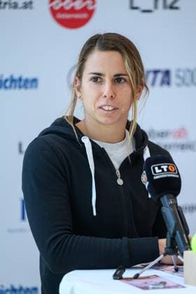 TENNIS - WTA, Tennis Damen Upper Austria Ladies Linz, PK LINZ,AUSTRIA,03.APR.26 - TENNIS - WTA Tour, Upper Austria Ladies Linz, preview, press conference, PK, Pressekonferenz Image shows Julia Grabher.  GEPAxpictures xChristianxMoser