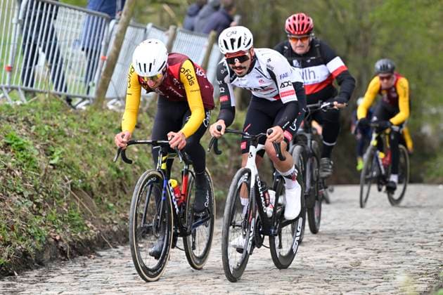 Ronde van Vlaanderen 2026 Cycling Race Media Activities 03 04 2026 OUDENAARDE, BELGIUM - APRIL 03 : Morgado Antonio (POR) of UAE Team Emirates XRG riding during a training and reconnaissance session ahead of the 110th edition of Ronde van Vlaanderen an UCI World Tour 1.UWT one day cycling road race for Men Elite of 271 km with start in Antwerpen and finish in Oudenaarde on April 3, 2026 in Oudenaarde, Belgium, 03 04 2026 ( Motordriver Guy De Vuyst - Oudenaarde Belgium  Copyright: xNicoxVereeckenx