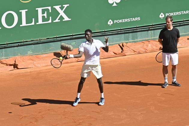 Tennis - Monte Carlo Rolex Masters 2026 - ATP, Tennis Herren - 03 04 2026 Tennis - Monte Carlo Rolex Masters 2026 - ATP - 03 04 2026 - Moise Kouame entrainement Richard Gasquet coach - France Monaco  Copyright: xChryslenexCaillaud Psnewzx