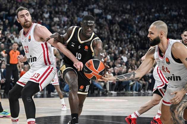 Asvel Villeurbanne - Olympiacos Piraeus PHOTOPQR LE PROGRES Joël PHILIPPON - Décines-Charpieu 03 04 2026 - Asvel Villeurbanne-Olympiacos Piraeus. 3 avril 2026 -Bodian Massa. Asvel Villeurbanne-Olympiacos Piraeus Décines-Charpieu Rhône Rhône-Alpes France  Copyright: xPHOTOPQR LExPROGRES MAXPPPxJoëlxPHILIPPONx 20260403LPL9579 20260403LPL9579