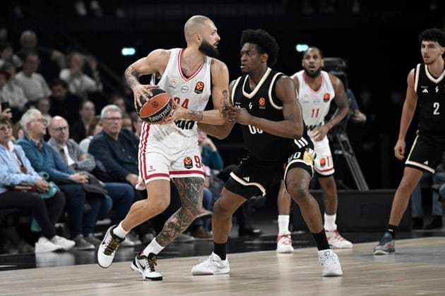 Asvel Villeurbanne - Olympiacos Piraeus PHOTOPQR LE PROGRES Joël PHILIPPON - Décines-Charpieu 03 04 2026 - Asvel Villeurbanne-Olympiacos Piraeus. 3 avril 2026 -Evan Fournier. Asvel Villeurbanne-Olympiacos Piraeus Décines-Charpieu Rhône Rhône-Alpes France  Copyright: xPHOTOPQR LExPROGRES MAXPPPxJoëlxPHILIPPONx 20260403LPL9582 20260403LPL9582
