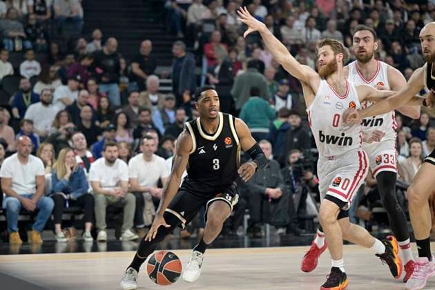 Asvel Villeurbanne - Olympiacos Piraeus PHOTOPQR LE PROGRES Joël PHILIPPON - Décines-Charpieu 03 04 2026 - Asvel Villeurbanne-Olympiacos Piraeus. 3 avril 2026 -Shaquille Harrison. Asvel Villeurbanne-Olympiacos Piraeus Décines-Charpieu Rhône Rhône-Alpes France  Copyright: xPHOTOPQR LExPROGRES MAXPPPxJoëlxPHILIPPONx 20260403LPL9591 20260403LPL9591
