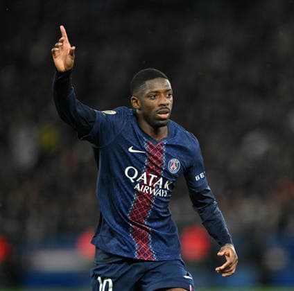 PSG vs Toulouse: French Ligue 1 PARIS, FRANCE - APRIL 03: Ousmane Dembele (L) of Paris Saint - Germain reacts during the French Ligue 1 (L1) soccer match between Paris Saint-Germain (PSG) and Toulouse FC at Parc des Princes stadium in Paris, France on April 03, 2026. Mustafa Yalcin Anadolu Paris France. Editorial use only. Please get in touch for any other usage.  Copyright: x2026xAnadoluxMustafaxYalcinx