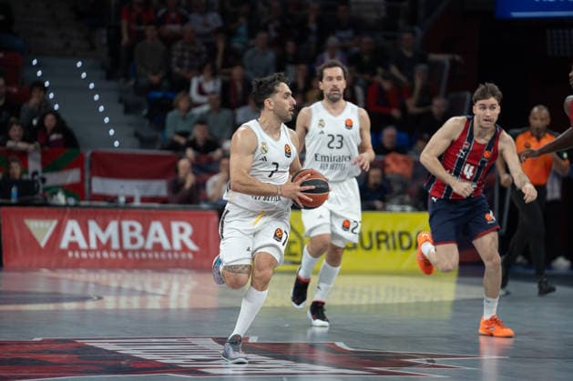 ESP Kosner Baskonia v Real Madrid Euroleague Facundo Campazzo of Real Madrid during the Euroleague match, between Kosner Baskonia and Real Madrid played at Buesa Arena Stadium on April 3, 2026 in Vitoria Spain Vitoria Basque Country Spain Basketball Copyright: xMiguelxGarciax xAgenciaxLOFx