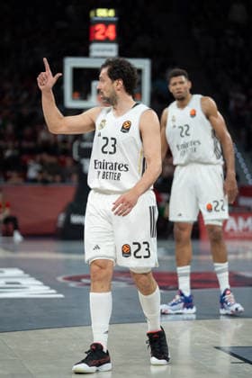 ESP Kosner Baskonia v Real Madrid Euroleague Sergio Llull of Real Madrid during the Euroleague match, between Kosner Baskonia and Real Madrid played at Buesa Arena Stadium on April 3, 2026 in Vitoria Spain Vitoria Basque Country Spain Basketball Copyright: xMiguelxGarciax xAgenciaxLOFx