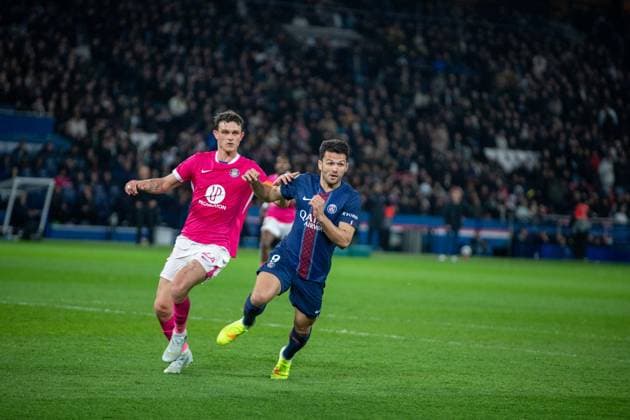 April 3, 2026, Paris, ŽLe-De-France, France: April 3, 2026, Paris, France: GonoÂßalo Ramos scored the last goal for Paris during the extra time during PSG-Toulouse April 3, 2026, Paris, France: Paris Saint-Germain Defeated Toulouse On Matchday 28 Of Ligue 1 At The Parc Des Princes (3-1) Thanks To A Brace From Ousman Dembo Lo And GonoÂßAlo Ramos. Ramus Nicolaisen Scored For Toulouse. PSG Remains At The Top Of Th - ZUMAp284 20260403_zip_p284_095 Copyright: xMickaelxPintax
