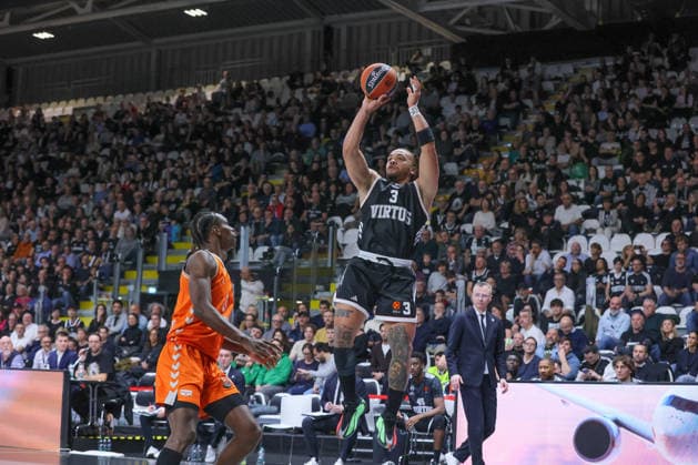 03 Carsen EDWARDS Virtus Bologna Match BASKETBALL - EUROLEAGUE Virtus Bologna vs Valencia Basket 03-04-2026 00 Brancou Badio Valencia Basket Match BASKETBALL - EUROLEAGUE Virtus Bologna vs Valencia Basket 03-04-2026 during Virtus Bologna vs Valencia BC, Basketball Euroleague match in Bologna, Italy, April 03 2026  Copyright: xValentinoxOrsini IPAxSportx xipa-agency.netx xx IPA_73742131 IPA_Agency_IPA73742131