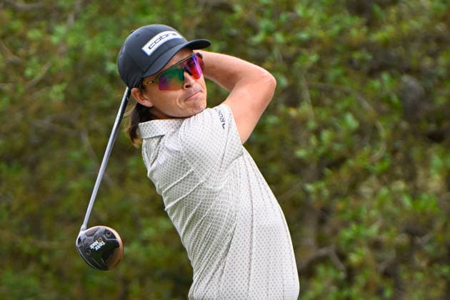 SAN ANTONIO, TX - APRIL 03: Rickie Fowler (USA) watches his tee shot on 10 during the second round of the Valero Texas Open on April 3, 2026, at the AT&T Oaks Course at TPC San Antonio, San Antonio, Texas. (Photo by Ken Murray Icon Sportswire) GOLF: APR 03 PGA, Golf Herren Valero Texas Open EDITORIAL USE ONLY Icon2604030342