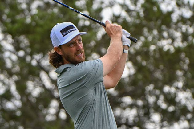 SAN ANTONIO, TX - APRIL 03: Tommy Fleetwood (ENG) watches his tee shot on 11 during the second round of the Valero Texas Open on April 3, 2026, at the AT&T Oaks Course at TPC San Antonio, San Antonio, Texas. (Photo by Ken Murray Icon Sportswire) GOLF: APR 03 PGA, Golf Herren Valero Texas Open EDITORIAL USE ONLY Icon2604030382
