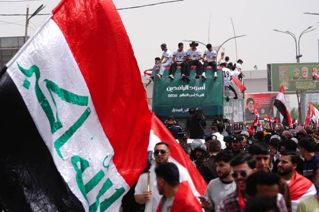 Baghdad celebrates national team, Nationalteam s homecoming with cheers BAGHDAD, IRAQ - APRIL 04: Iraqis celebrate the national football team’s qualification for the World Cup, welcoming the players with festive gatherings and cheers after earning the country’s first World Cup spot in 40 years in Baghdad, Iraq on April 04, 2026. Murtadha Al-Sudani Anadolu Baghdad Iraq. Editorial use only. Please get in touch for any other usage.  Copyright: x2026xAnadoluxMurtadhaxAl-Sudanix