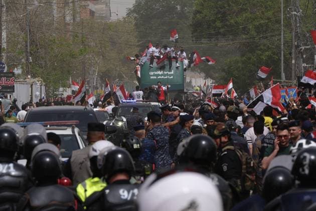 Baghdad celebrates national team, Nationalteam s homecoming with cheers BAGHDAD, IRAQ - APRIL 04: Iraqis celebrate the national football team’s qualification for the World Cup, welcoming the players with festive gatherings and cheers after earning the country’s first World Cup spot in 40 years in Baghdad, Iraq on April 04, 2026. Murtadha Al-Sudani Anadolu Baghdad Iraq. Editorial use only. Please get in touch for any other usage.  Copyright: x2026xAnadoluxMurtadhaxAl-Sudanix
