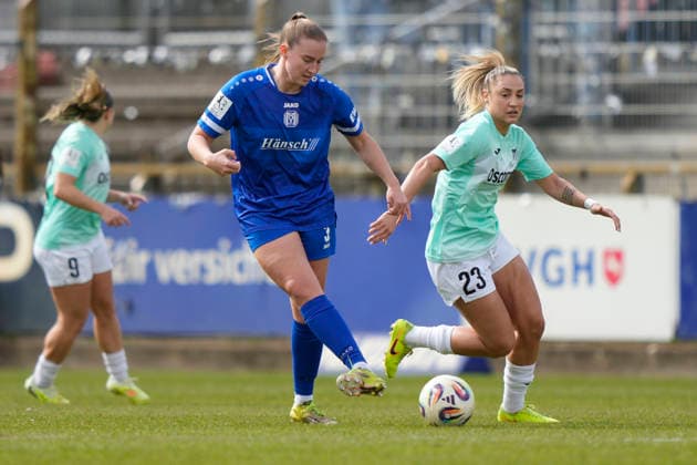 04 04 2026, Hänsch Arena, Meppen, GER, 2 Bundesliga, Women SV Meppen vs SC Sand, Nina Rolfes SV Meppen 3 DFL REGULATIONS PROHIBIT ANY USE OF PHOTOGRAPHS AS IMAGE SEQUENCES AND OR QUASI VIDEO Meppen Lower Saxony Germany Hänsch Arena