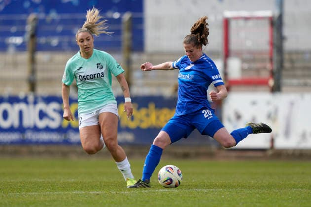 04 04 2026, Hänsch Arena, Meppen, GER, 2 Bundesliga, Women SV Meppen vs SC Sand, Chantal Schouwstra SV Meppen 20 DFL REGULATIONS PROHIBIT ANY USE OF PHOTOGRAPHS AS IMAGE SEQUENCES AND OR QUASI VIDEO Meppen Lower Saxony Germany Hänsch Arena