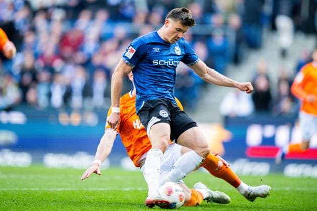 04 04 2026 Soccer, 2025 2026, 2 Bundesliga, 28 Matchday, DSC Arminia Bielefeld SV Darmstadt 98 Semir Telalovic Bielefeld DFL REGULATIONS PROHIBIT ANY USE OF PHOTOGRAPHS AS IMAGE SEQUENCES AND OR QUASI VIDEO
