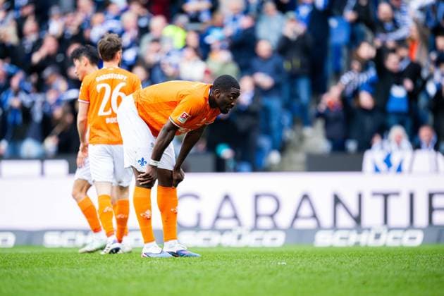 04 04 2026 Soccer, 2025 2026, 2 Bundesliga, 28 Matchday, DSC Arminia Bielefeld SV Darmstadt 98 Patric Pfeiffer Darmstadt DFL REGULATIONS PROHIBIT ANY USE OF PHOTOGRAPHS AS IMAGE SEQUENCES AND OR QUASI VIDEO