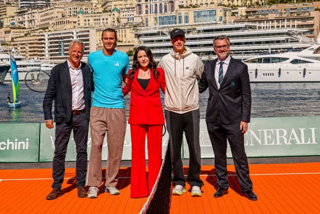Tennis, ATP tournament in Monte Carlo, mini tennis show match with Sinner and Zverev