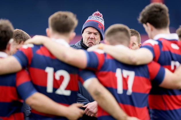 Energia All-Ireland League Division 1A, Clontarf Rugby Club, Dublin 4 4 2026 Clontarf vs St. Mary s College Clontarf Head Coach Andy Wood dejected after the game Andy Wood dejected after the game 4 4 2026  Copyright: x INPHO LaszloxGeczox LG_04-04-2026_011621