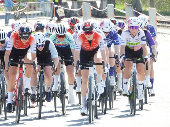 04 04 2026 Affoltern am Albis Switzerland GP Osterhas International Womens Cycling Race Picture ,left Alessandra Keller SUI Team Thoemus Maxon, right Mara Winter SUI Team NEXETIS Action