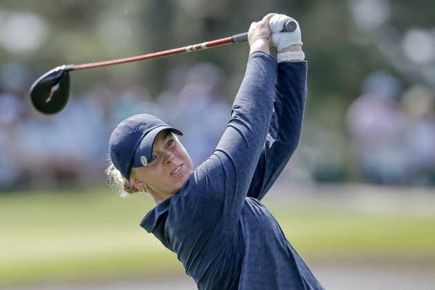 2026 Augusta National Women s Amateur golf tournament - Round 3 Meja Ortengren of Sweden tees off on the third hole during the final round of the 2026 Augusta National Women s Amateur golf tournament at the Augusta National Golf Club in Augusta, Georgia, USA, 04 April 2026. AUGUSTA GEORGIA United States  Copyright: xERIKxS.xLESSERx