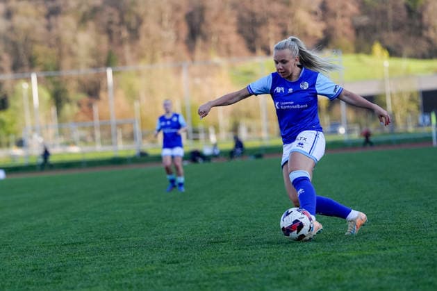 Switzerland AXA Women s Super League 2025 26, FC Luzern vs BSC YB Women Hubelmatt, Luzern Jennie Marie Egeriis 17 FCL Copyright: xKjetilxWaberx