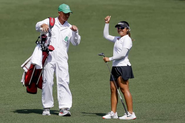 2026 Augusta National Women s Amateur golf tournament - Round 3 Maria Jose Marin (R) of Colombia reacts with her caddie on the fairway of second hole during the final round of the 2026 Augusta National Women s Amateur golf tournament at the Augusta National Golf Club in Augusta, Georgia, USA, 04 April 2026. AUGUSTA GEORGIA United States  Copyright: xERIKxS.xLESSERx
