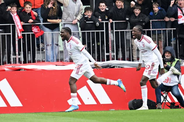 Stade Brestois 29 v Stade Rennais FC - Ligue 1 McDonald s 2025 2026 04 Junior DIAZ (sb29) - 07 Junior DINA EBIMBE (sb29) during the Ligue 1 McDonald s match between Brest and Rennes at Stade Francis Le Ble on April 4, 2026 in Brest, France. Brest France  Copyright: xFEPx 776348345