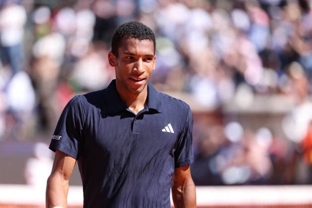 TENNIS : Bastide Medical UTS Nimes - 04 04 2026 NIMES, FRANCE : Â« The Gentle Warrior Â» Felix AUGER-ALIASSIME (1) lors de la demi-finale du Bastide Medical UTS Nimes, 1er evenement du tournoi 2026 de l™Ultimate Tennis Showdown aux Arenes de Nimes, le 4 avril 2026. NimesFrance  Copyright: xValentinaxClaretx