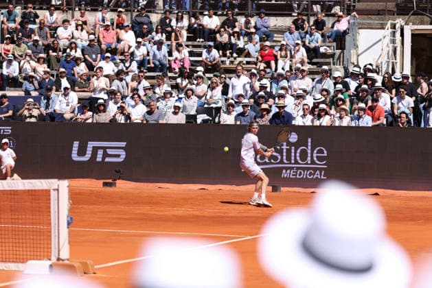 TENNIS : Bastide Medical UTS Nimes - 04 04 2026 NIMES, FRANCE : Â« Rublo Â» Andrey RUBLEV lors de la demi-finale du Bastide Medical UTS Nimes, 1er evenement du tournoi 2026 de l™Ultimate Tennis Showdown aux Arenes de Nimes, le 4 avril 2026. NimesFrance  Copyright: xValentinaxClaretx
