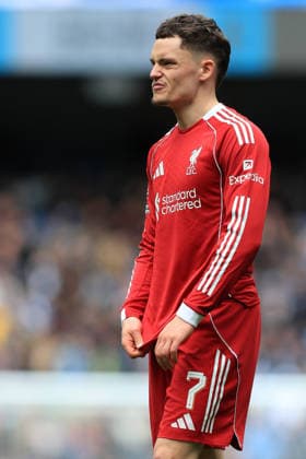 4th April 2026; Etihad Stadium, Manchester, Lancashire, England; FA Cup Football, Manchester City versus Liverpool; Florian Wirtz of Liverpool looks dejected DavidxBlunsden