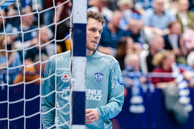 Disappointment for Constantin Moestl TBV Lemgo Lippe, 01 GER, TBV Lemgo Lippe vs MT Melsungen, Handball, 1 Bundesliga, Matchday 27, Season 2025 2026, 04 04 2026 GER, TBV Lemgo Lippe vs MT Melsungen, Handball, 1 Bundesliga, Matchday 27, Season 2025 2026, 04 04 2026 Lemgo Copyright: xEibner-Pressefoto JanxRollingerx EP_JSK