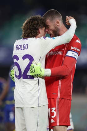 Ar Verona 04 04 2026 - campionato di calcio serie A Hellas Verona-Fiorentina foto Andrea Rigano Image nella foto: David de Gea-Luis Balbo 