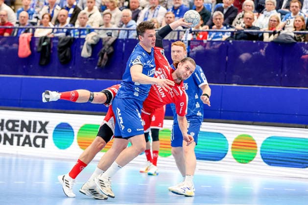 04 04 2026, xsscx, Handball, HBL, TBV Lemgo Lippe MT Melsungen, Saison 2025 2026 Herren, PHOENIX CONTACT arena Olle Forsell Schefvert MT Melsungen 25 beim Wurf Photo xSandraxScherningxPressefotoKochx Nordrhein Westfalen Germany