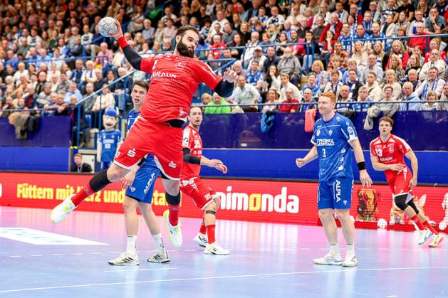 04 04 2026, xsscx, Handball, HBL, TBV Lemgo Lippe MT Melsungen, Saison 2025 2026 Herren, PHOENIX CONTACT arena Ruben Marchan MT Melsungen 3 beim Wurf Photo xSandraxScherningxPressefotoKochx Nordrhein Westfalen Germany