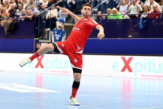04 04 2026, xsscx, Handball, HBL, TBV Lemgo Lippe MT Melsungen, Saison 2025 2026 Herren, PHOENIX CONTACT arena Florian Drosten MT Melsungen 18 beim 7 Meter wurf Photo xSandraxScherningxPressefotoKochx Nordrhein Westfalen Germany