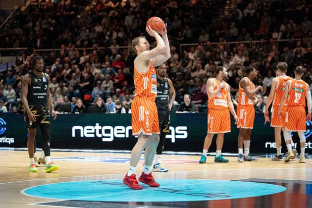Christian Sengfelder Nr 43 ratiopharm Ulm GER, Basketball Loewen Braunschweig vs ratiopharm Ulm, Basketball, easyCredit BBL, Week 28, Season 2025 26, 04 04 2026 GER, Basketball Loewen Braunschweig vs ratiopharm Ulm, Basketball, easyCredit BBL, Week 28, Season 2025 26, 04 04 2026 Braunschweig Copyright: xEibner-Pressefoto DanielxREINELTx EP_DRT