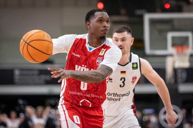 Barmer 2 Basketball Bundesliga ProA Bayer Giants Leverkusen vs RheinStars Cologne, 04 04 26 Leverkusen, 04 04 26 Cedric Cezell Russell Jr RheinStars Cologne, 0 during the Barmer 2 Basketball Bundesliga ProA Bayer Giants Leverkusen vs RheinStars Cologne game at the Ostermann Arena in Leverkusen Copyright: xBEAUTIFULxSPORTS LeahxKohringx