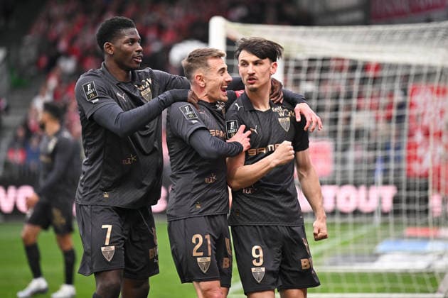 Stade Brestois 29 v Stade Rennais FC - Ligue 1 McDonald s 2025 2026 21 Valentin RONGIER (srfc) - 07 Breel EMBOLO (srfc) - 09 Esteban LEPAUL (srfc) during the Ligue 1 McDonald s match between Brest and Rennes at Stade Francis Le Ble on April 4, 2026 in Brest, France. Brest France  Copyright: xFEPx 776348345